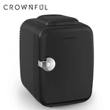 Zimonto - Crownful 4L Mini Fridge 110V 220V Beauty Makeup Skincare Refrigerator AC/DC Heated Cooling Beauty Refrigerator Car Mini Fridge