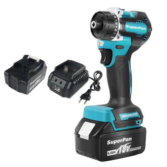 Zimonto - Superpan Brushless Motor Cordless Impact Drill Electric Screwdriver Electric Hammer Hand Lithium-Ion Battery Power Tools