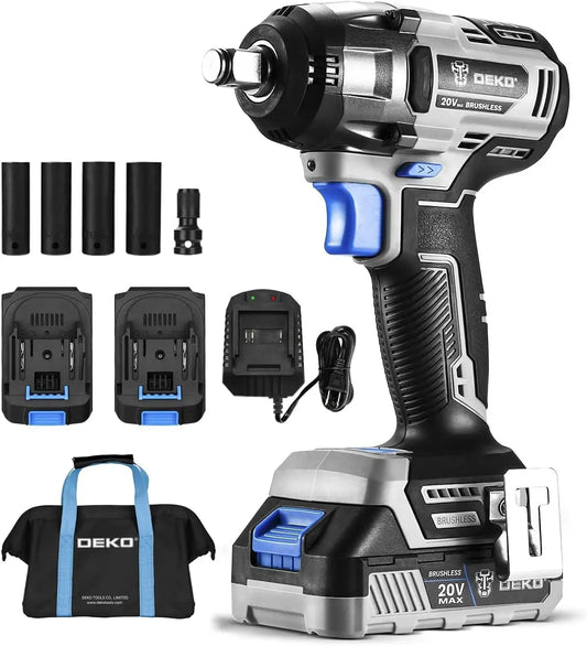 Zimonto - DEKO Cordless Impact Wrench 1/2inch,20V Power Impact Wrench United States DKBW20XL01-S4Y-B20UL