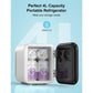 Zimonto - Mini Fridge, 4 Liter/6 Cans Portable Skincare Fridge, AC/DC Cooler and Warmer Personal Refrigerator for Bedroom, Car