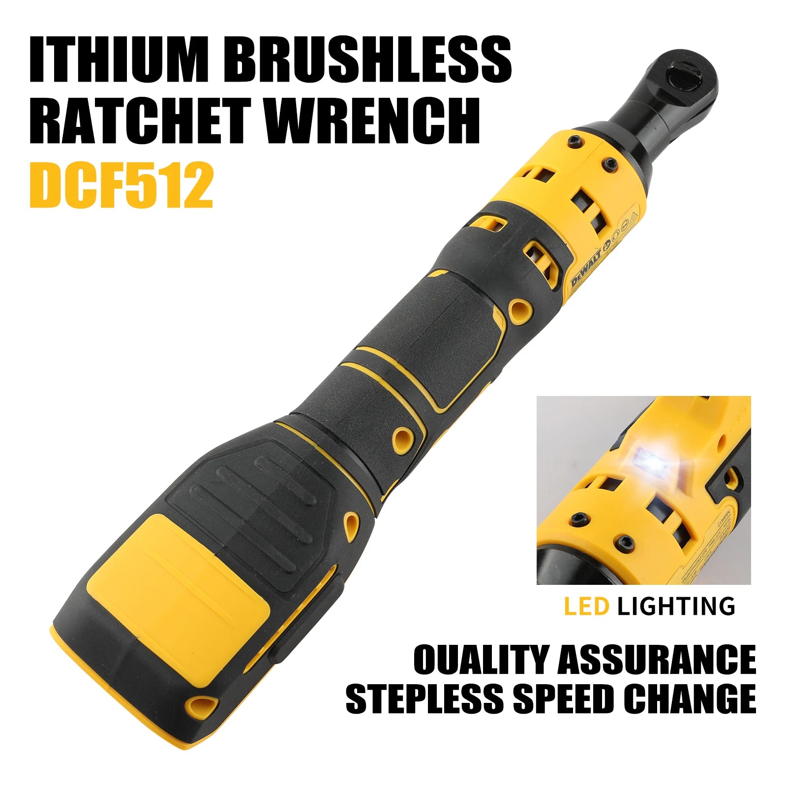 Zimonto - Dewalt DCF512 20V 1/2 Inch Brushless Ratchet Right Angle Wrench Cordless Driver Variable Speed Power Wrench No battery pack ﻿
