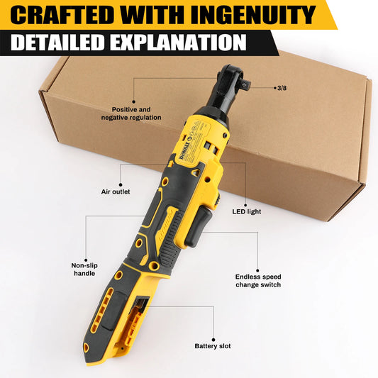 Zimonto - Dewalt DCF512 20V 1/2 Inch Brushless Ratchet Right Angle Wrench Cordless Driver Variable Speed Power Wrench No battery pack ﻿