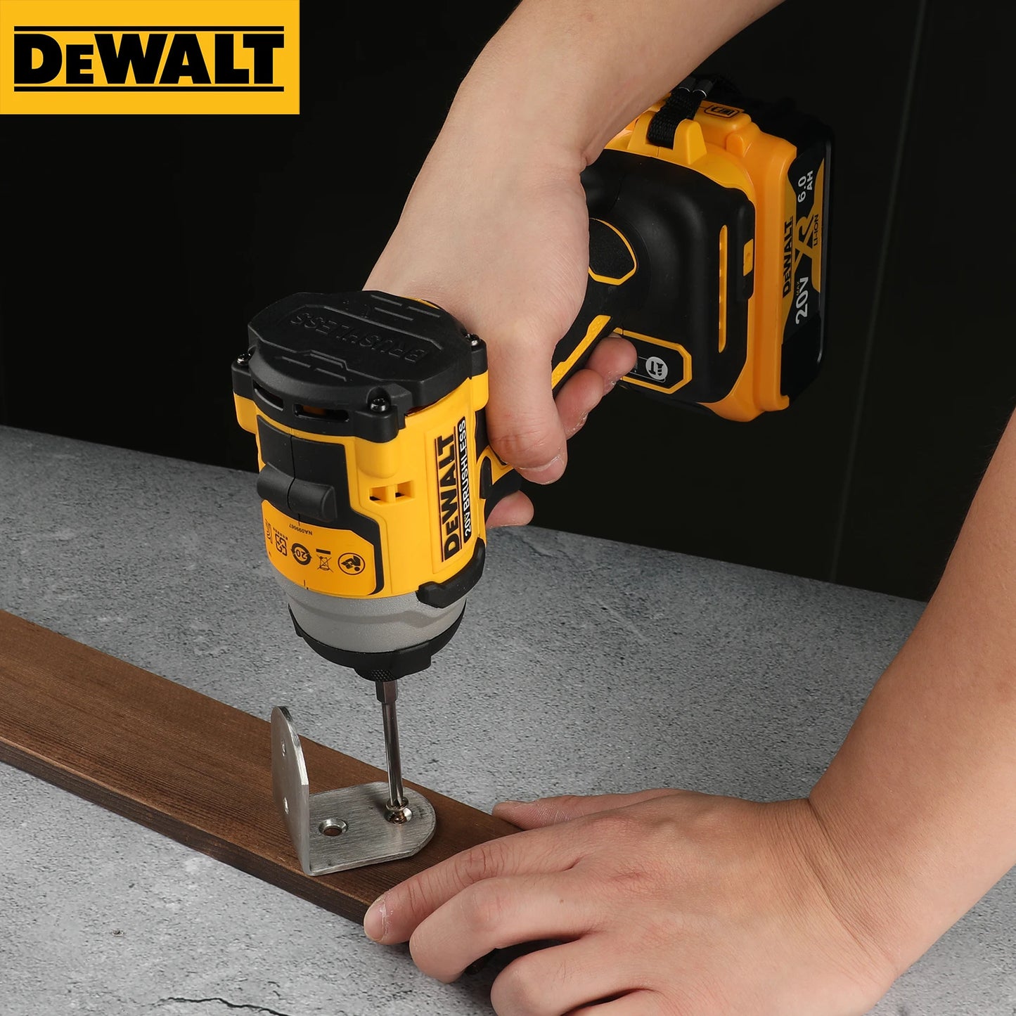 Zimonto - DEWALT DCF850 Impact Brushless Cordless Electric Drill 20V Lithium Driver electric screwdriver Battery Torque tools