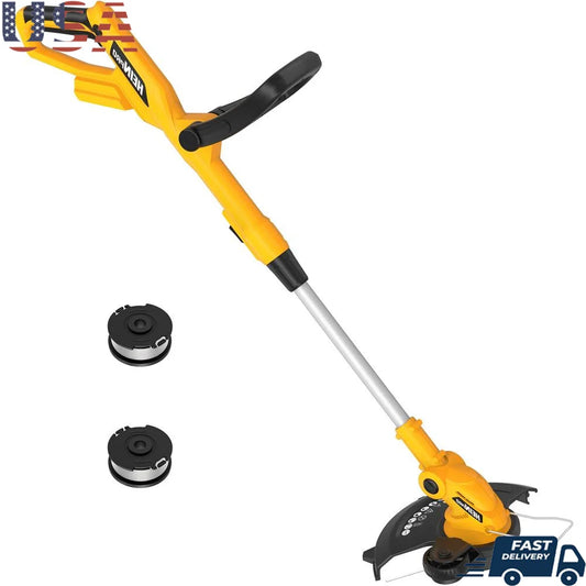 Zimonto - Cordless String Trimmer Edger Compact 3-in-1 Tool Compatible with Dewalt 20V MAX Battery Automatic Line Feed 12" Weed Wacker