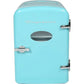 Zimonto - Portable Retro Mini Fridge Cooler 9 Can Capacity Personal Skincare Snacks Drinks with AC DC Power Options Car Office Bedroom