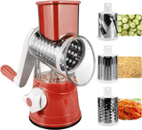 Zimonto - 3 in 1 Grater Vegetable Slicer with 3 Drum Blades