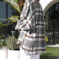 Womens Casual Plaid Flannel Shacket Jacket with Pockets