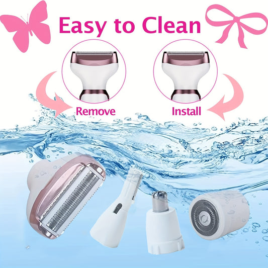 Zimonto - 4in1 Portable USB Rechargeable Hair Remover Set