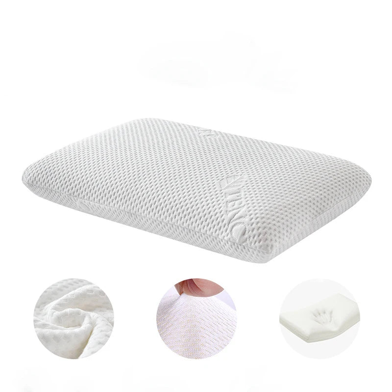 Zimonto - Bamboo Fiber Skin-friendly Memory Foam Pillow Slow Rebound Bread Pillow Single Hotel B&B Cervical Neck Care Home Pillow Core Tencel