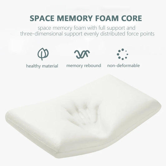 Zimonto - Bamboo Fiber Skin-friendly Memory Foam Pillow Slow Rebound Bread Pillow Single Hotel B&B Cervical Neck Care Home Pillow Core