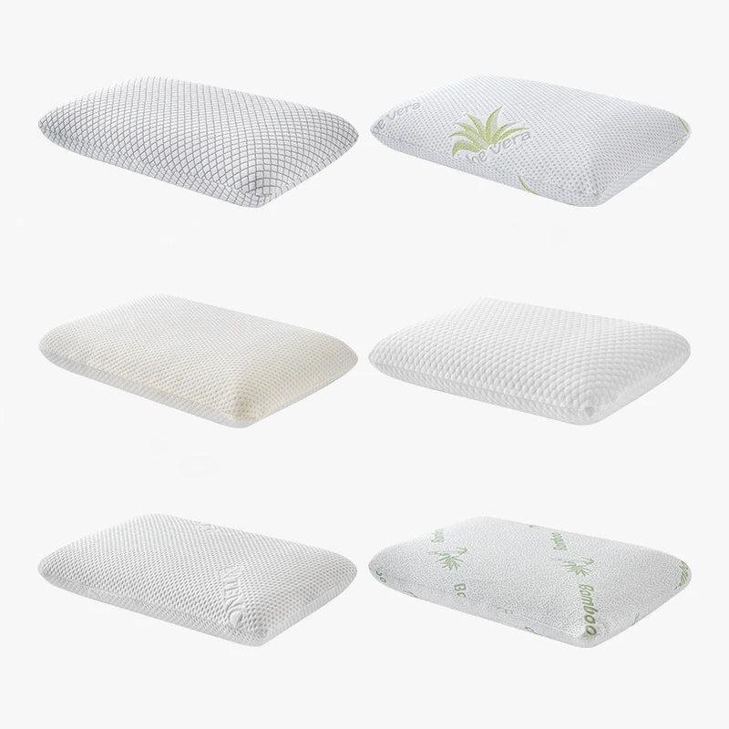 Zimonto - Bamboo Fiber Skin-friendly Memory Foam Pillow Slow Rebound Bread Pillow Single Hotel B&B Cervical Neck Care Home Pillow Core