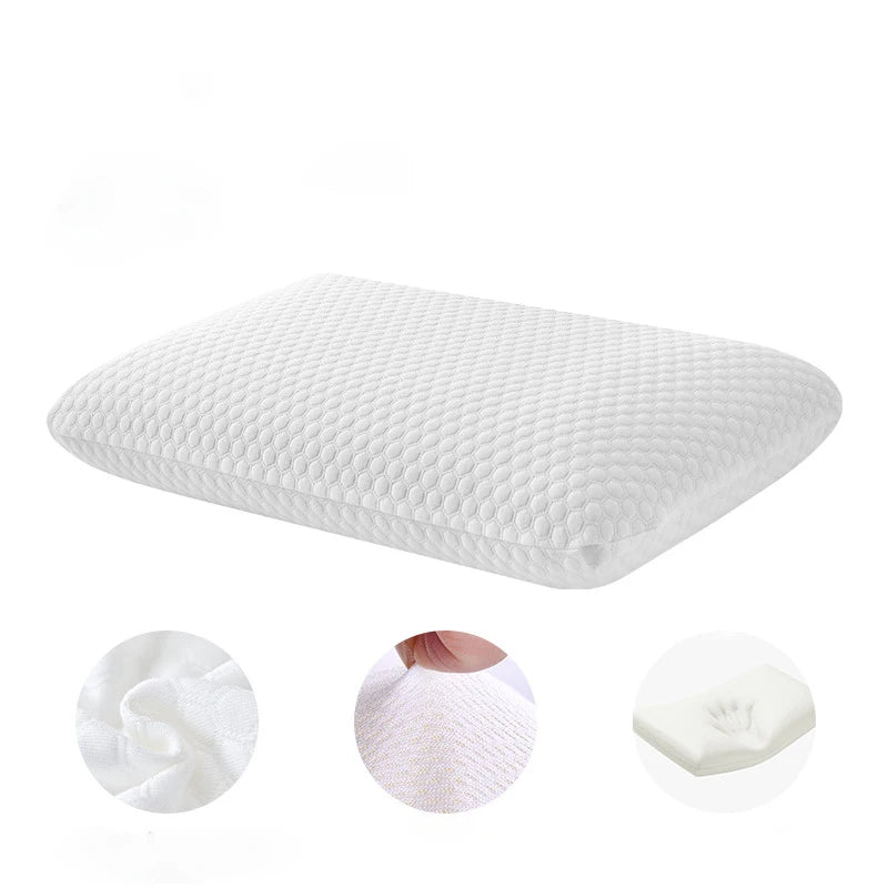 Zimonto - Bamboo Fiber Skin-friendly Memory Foam Pillow Slow Rebound Bread Pillow Single Hotel B&B Cervical Neck Care Home Pillow Core Water Cube