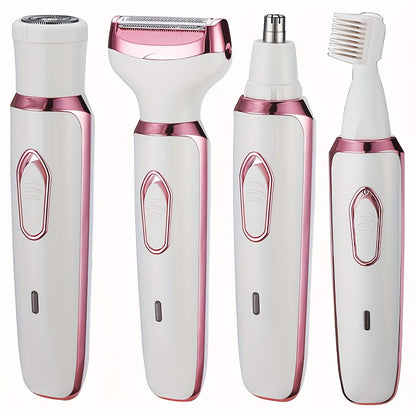 Zimonto - 4in1 Rechargeable Womens Electric Hair Remover Set White