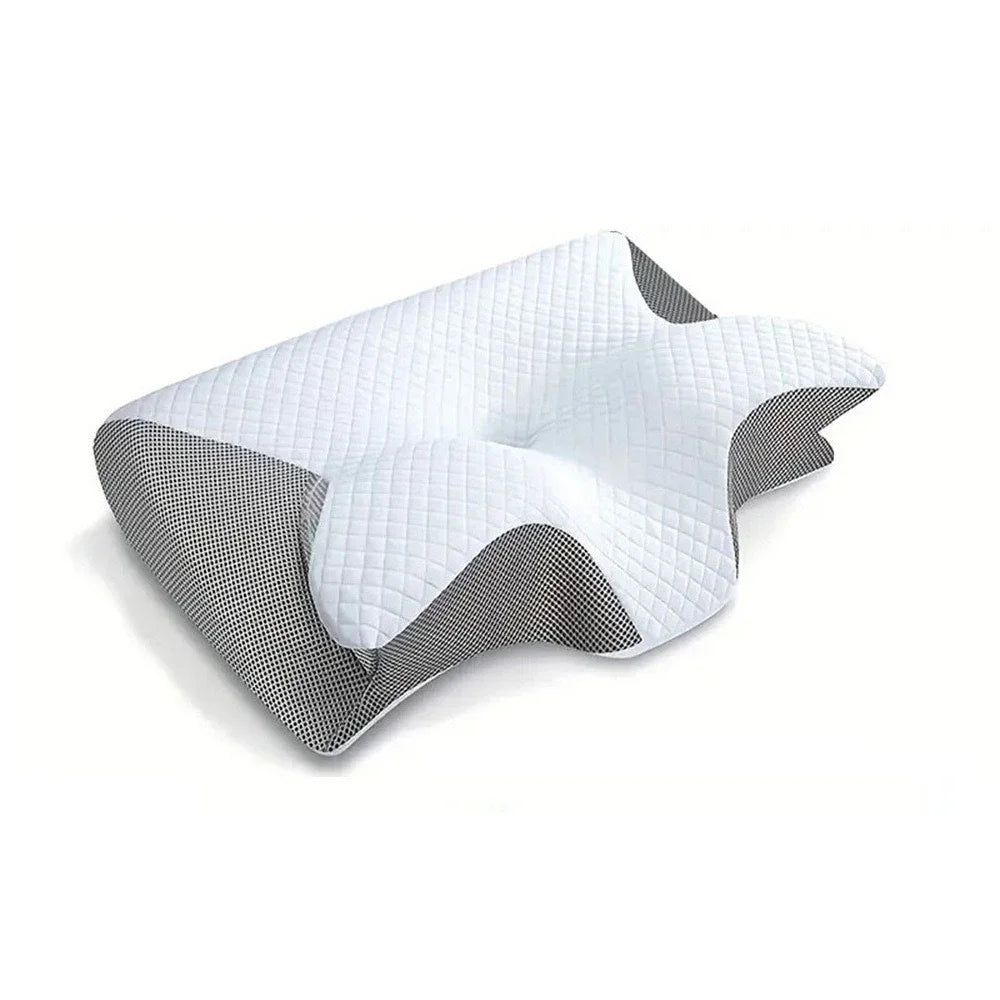 Zimonto - Memory foam pillow for neck pain, ergonomic regular-shaped bed pillow to support side sleepers Light Grey