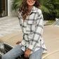 Zimonto - Womens Plaid Shacket Cozy Long Sleeve ButtonUp Jacket