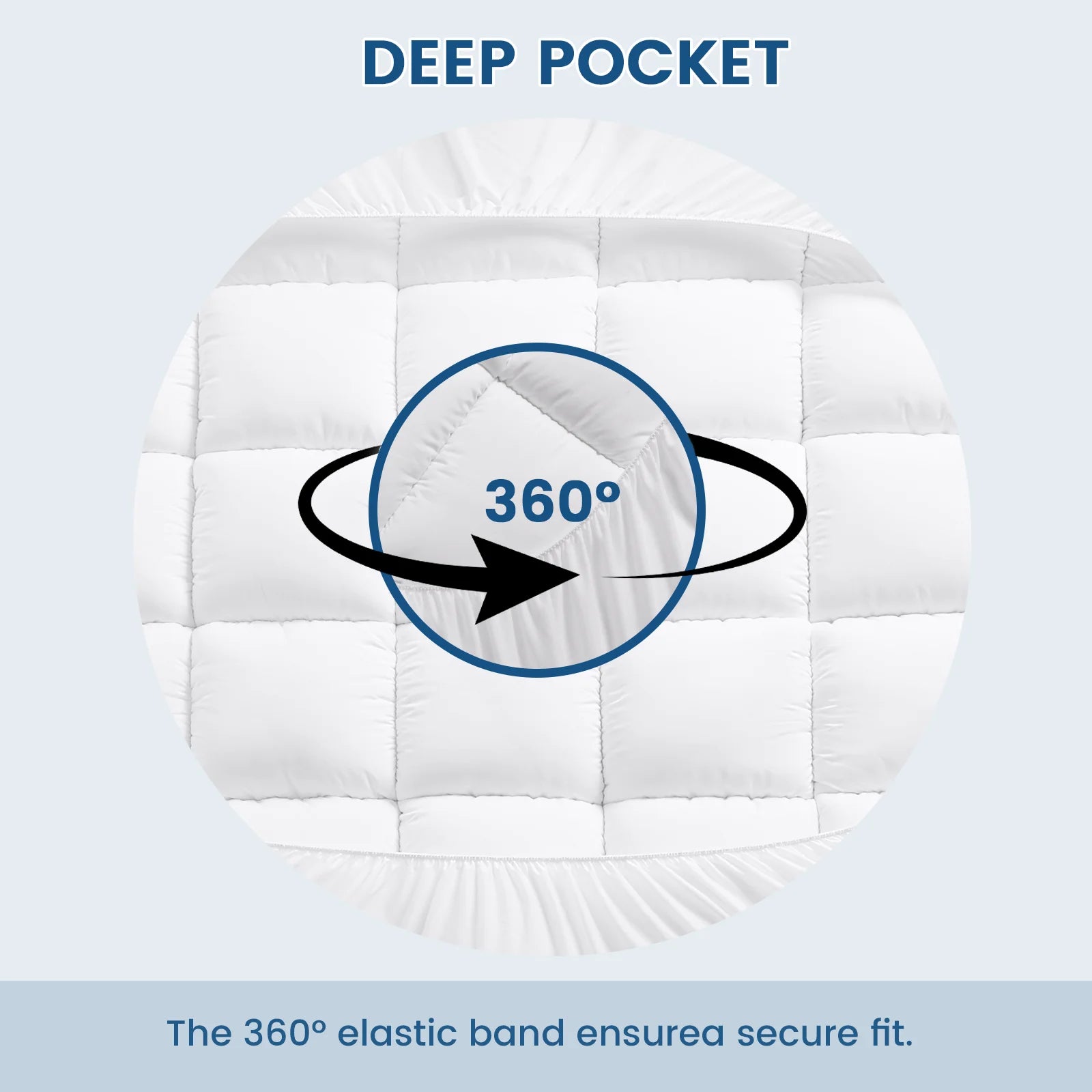 Zimonto - Extra Thick Mattress Pad Cover with 8-21 Inch Deep Pocket, Overfilled with Polyester for Back Relax, Breathable Quilted Fitted