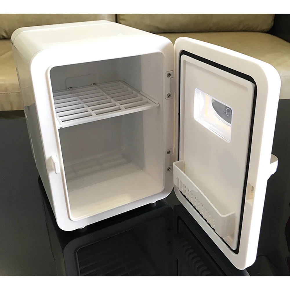 Zimonto - 4L Mini Personal Compressor Refrigerator, Portable Cooler and Warmer Refrigerator for Skin Care,Cosmetics,Beverage,Food,Camping