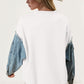 Zimonto - Double Take Raw Edge Star Contrast Sweatshirt